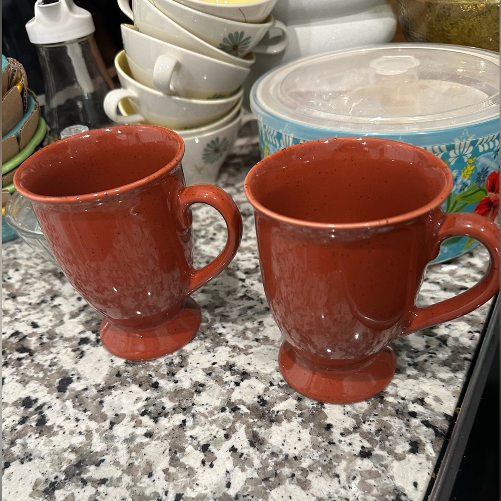 Vintage Northlake Mugs Set With Handles Brown ☕️